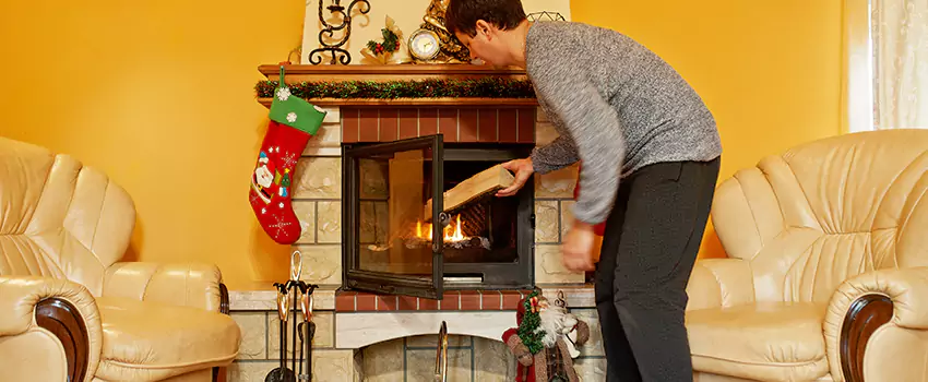 Rusted Metal Fireplace Restoration in Buckhall, Virginia